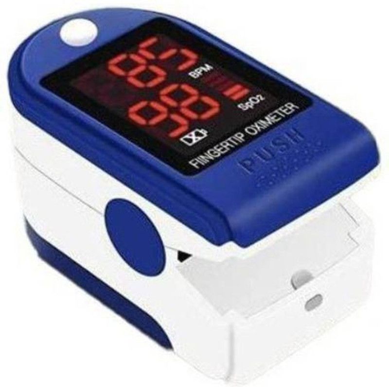 GUGGU NTD_723V_Pulse Oximeter Finger Oximetry SPO2 Blood Oxygen Saturation Monitor Heart Rate Monitor Rotatable OLED Digital Display Portable with Batteries and Lanyard Pulse Oximeter Pulse Oximeter  (Blue, White)