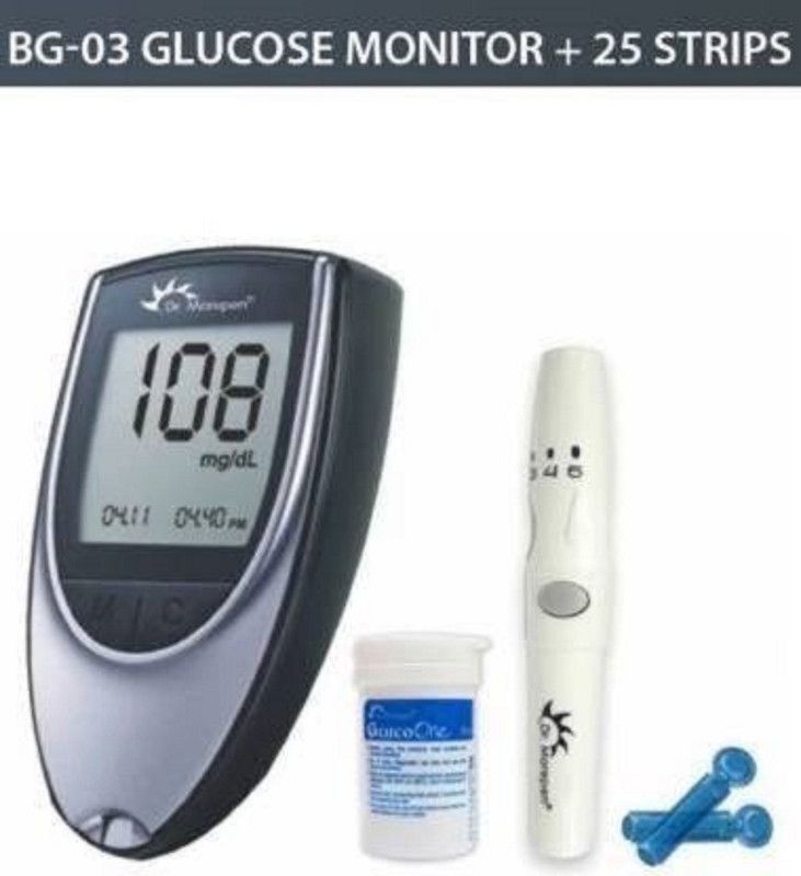Dr. Morepen BG-03 Glucometer And 25 strips Glucometer Glucometer  (Multicolor)