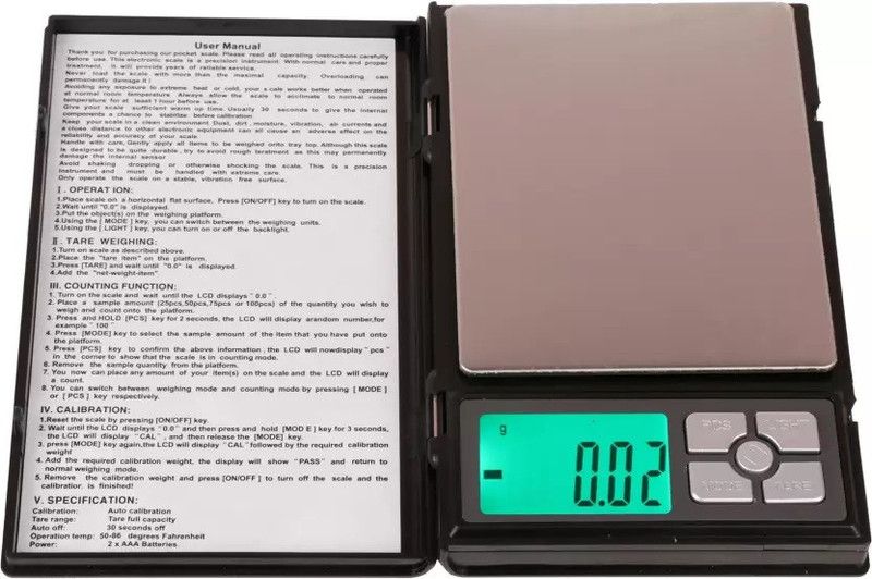 Nac Global Notebook Series Digital scale with 600gm capacity weight machine for jewellery Weighing Scale  (Black)