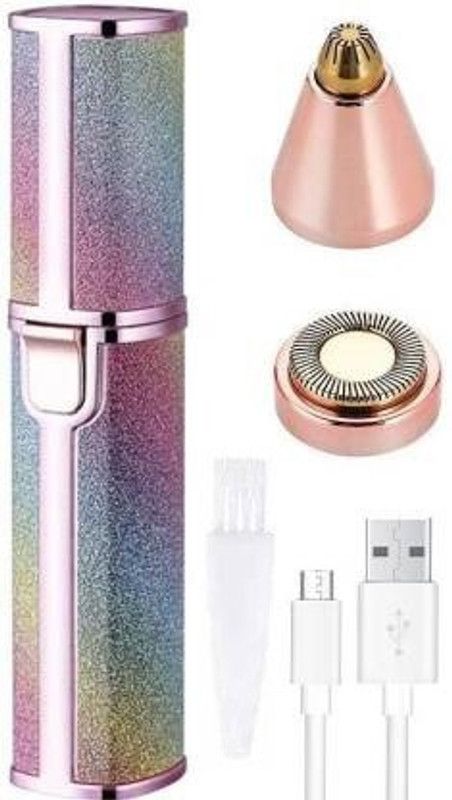 ASHVI CITY Stylish Re-chargeable 2 in 1 USB Eyebrow TRIMMER and Facial Hair remover For Ladies 18 Trimmer 60 min Runtime 1 Length Settings  (Multicolor)
