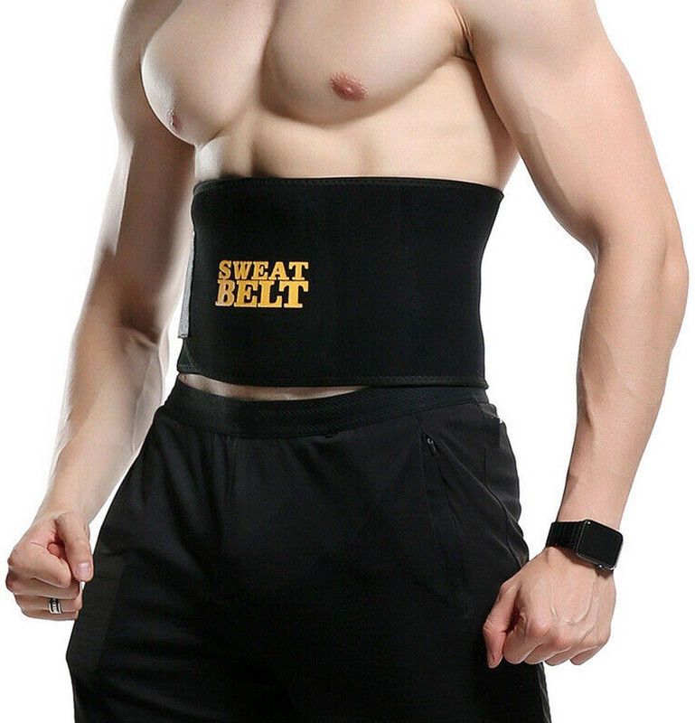 SLIMMY Strong Sweat Slim Belt For Men ,Women In Velcro For Tummy Slimming Belt  (Black)