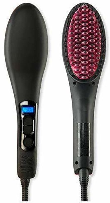 AkhandAnandArt 3 in 1 Electric Comb Brush Nano Straightening Hair Straightener 3 in 1 Electric Comb Brush Nano Hair Straightener Brush  (Black)