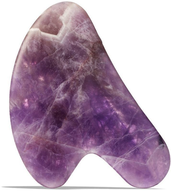 Shubhanjali LNSB0003 Amethyst Gua Sha,Amethyst Gua Sha Massage/Natural Skin Care Healing Equipment|Anti-Wrinkle Therapy SPA Treatment | Best Stone Facial Gua Sha Tool Hand Made Amethyst Gua Sha-Purple Massager  (Purple)
