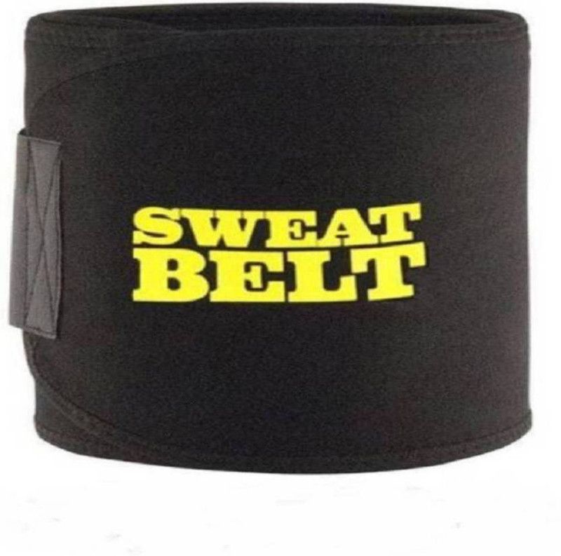 RBS Sweat Waist Trimmer "2XL" Size Fat Burner Belly Tummy Yoga Wrap Black Exercise Body Slim look Belt SWEAT GENERATING BELT Slimming Belt  (Black)