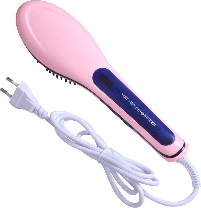 MNBV HQT 906 2in1 Corded Hair Electric Ceramic Fast Hair Straightener Hair Straightener Brush  (MULTICOLOR)