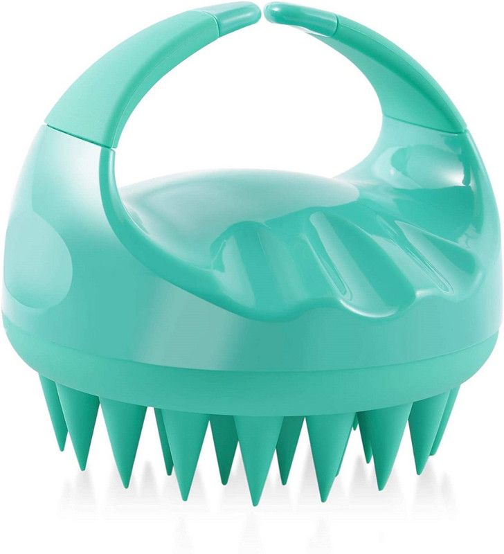 LAPREX SKY BLUE scalp massager & shampoo brush Exfoliating with Scalp Care Manual Head Shampoo Brush Soft Silicone Bristles for Anti Dandruff Scalp(PACK OF 1) (l-659) Massager  (SKY BLUE)