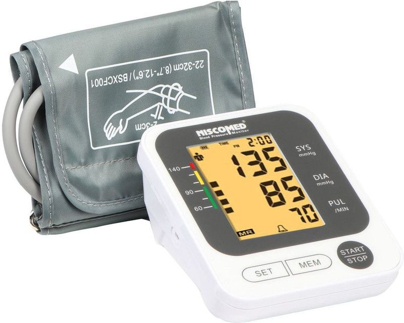 NISCOMED PW-215 Fully Automatic Digital Blood Pressure Monitor Fully Automatic Digital Blood pressure Monitor Bp Monitor  (White)