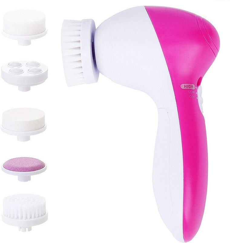 Gurnoor Creation 5 in 1 Face Massager for Facial Scrub, Blackhead Remover and Deep Face Cleaning