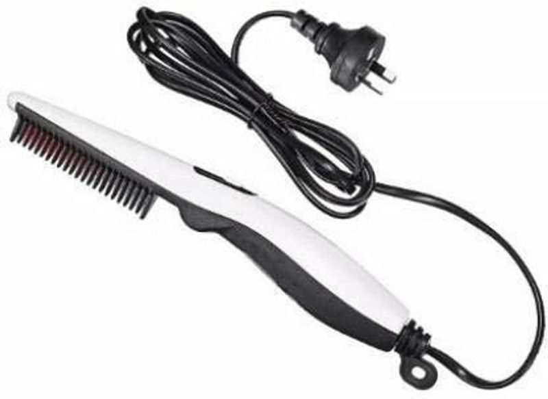 HMA Enterprise Electric Beard Straightener and Hair Styler Comb for Men and Women Hair Styler V2 Portable Electric Straightener Beard and Hair Styler Hair Styler  (White)