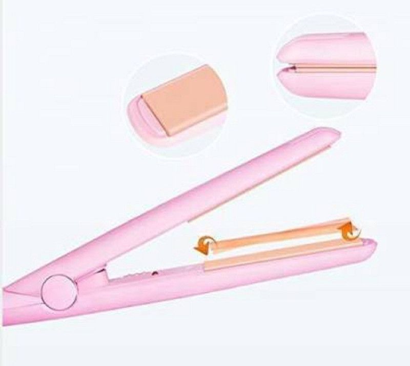 UKRAINEZ Mini Ceramic Electronic Hair Straightener 220V Flats Iron (Multicolour)-Set of 1 Mini Hair Straightener AA-13, Mini Hair Straightener Ceramic Plates Fast Heat up Hair Straightener  (Multicolor)