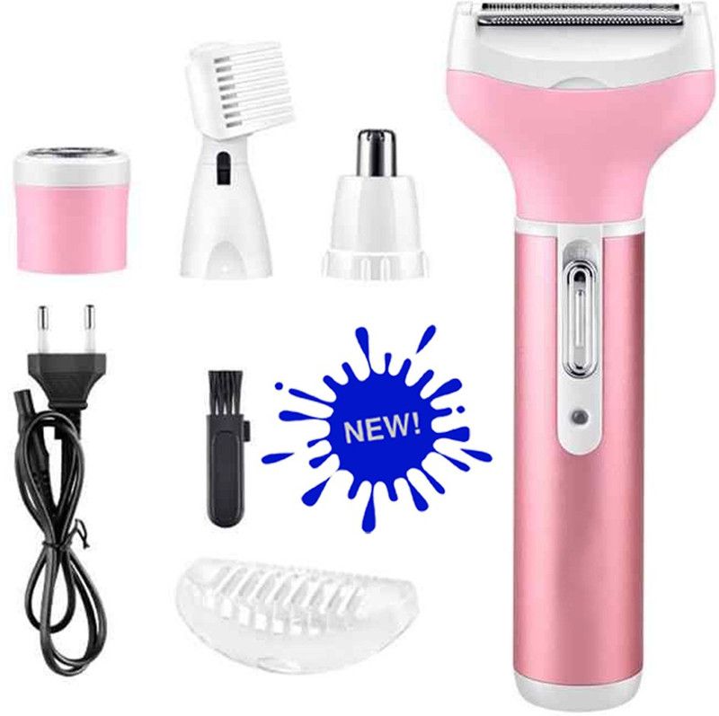 MNBV KM 6637 Professional Multifunctional 4in1 Rechargeable Women Body Shaver Grooming Kit 45 min Runtime 0 Length Settings  (Multicolor)