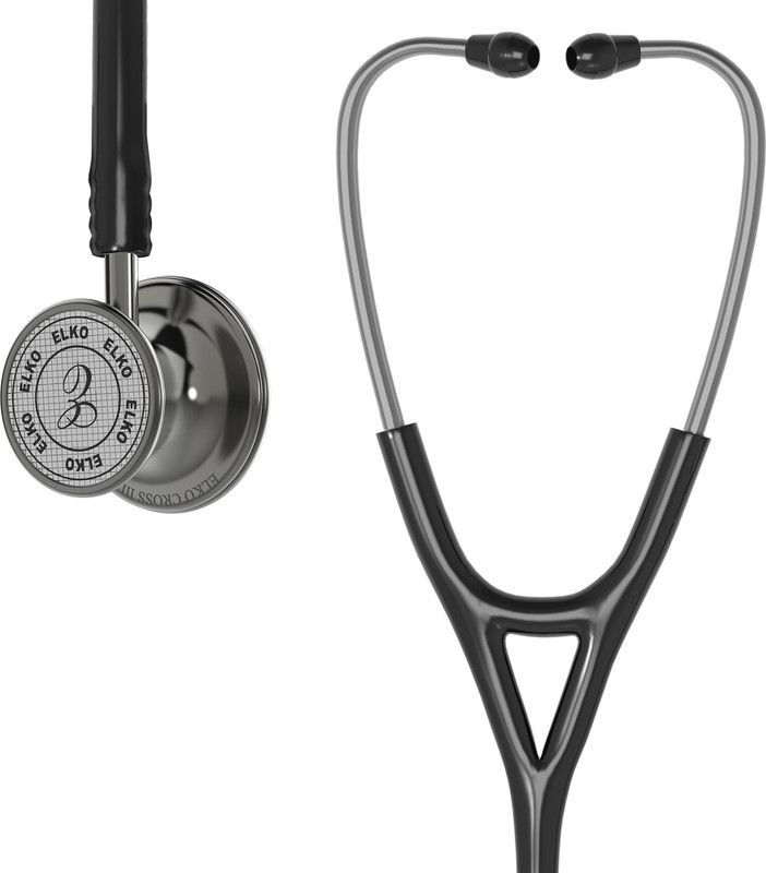 ELKO CROSS III SS Stainless Steel Head Acoustic Acoustic Stethoscope  (Black)