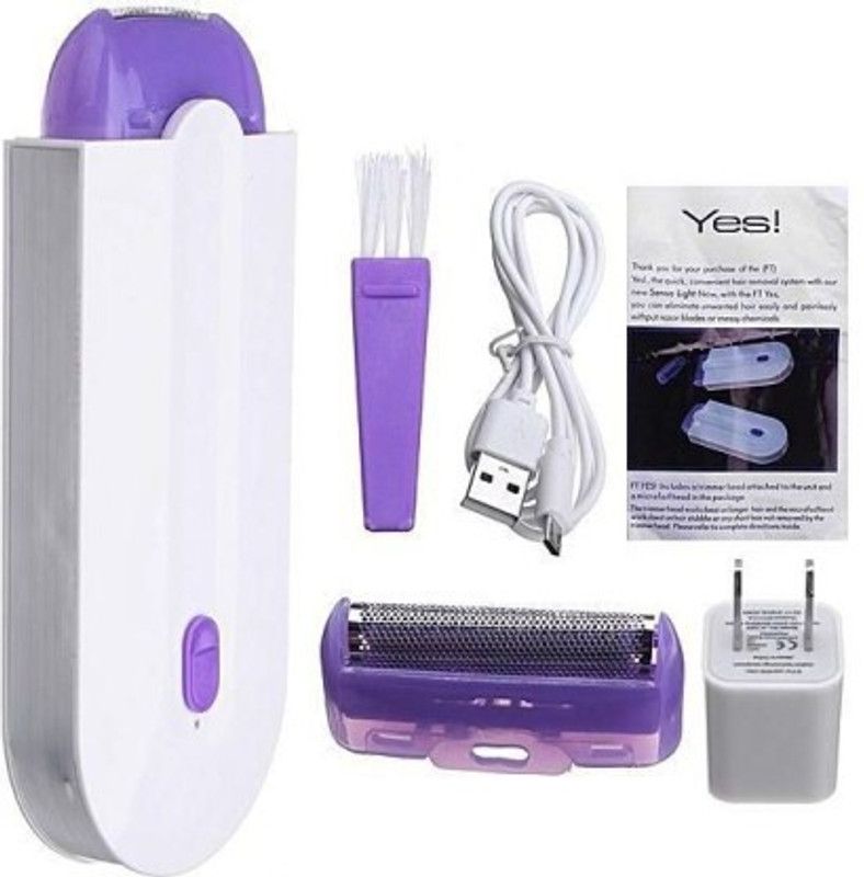 SR Online Finishing Touch Women's Painless Hair Remover Instant&Pain Free Runtime: 30 min Trimmer for Men & Women (Multicolor) Runtime: 200 min Body Groomer for Men & Women  (White, Purple)