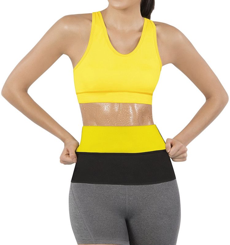 Svello Sweat Waist Trimmer Fat Burner Belly Tummy Waist Slim Belt/adjustable Sweat Slim Belt/hot Shaper Slim Belt/super Stretch/premium Waist Trimmer For Men & Women - XXL Slimming Belt Slimming Belt  (Black)