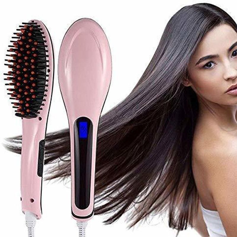 Rapidora Hair Electric Comb Brush 3 in 1 Ceramic Fast Hair Straightener for Women, Hair Straightener Brush  (Multicolor)