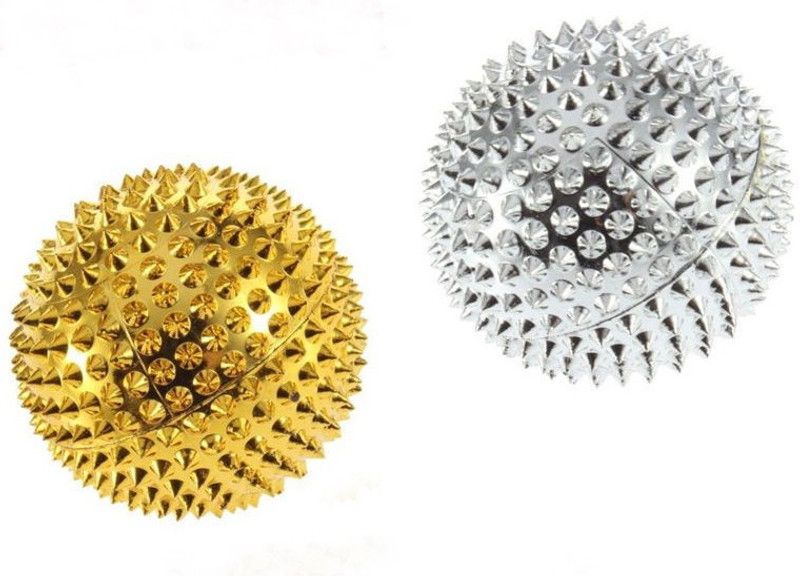 ACM ACM_021 Acupressure Magnetic Ball Set Of 2 Massager, Exercise, Magnetic Therapy Massager  (Golden, Silver, Multicolor)