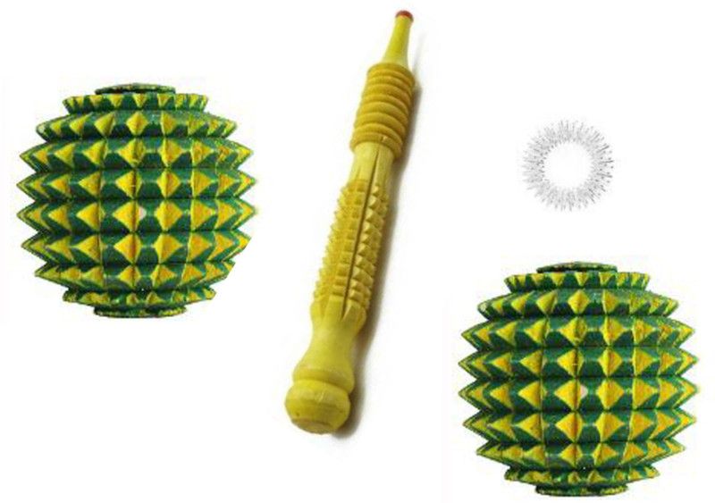 ACM 2000 Acupressure Wooden Energy Ball Foot & Hand Pointed Acupressure Ball Massager  (Multicolor)
