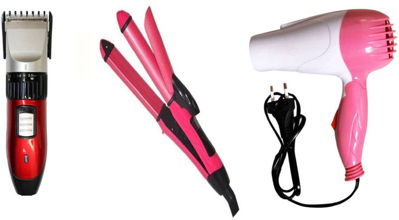 POCKETFRIENDIES 1000W DRYER STRAIGHTENER 2009 AND 6050 TRIMMER Personal Care Appliance Combo  (Trimmer, Hair Straightener, Hair Dryer)