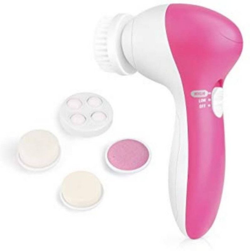 Klick N Shop Zx8 Face washing 5 in 1 Massager  (Pink)