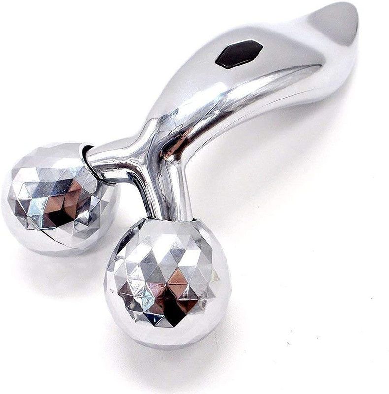 CROWNMAX M-01 Roller Face Eye Neck Foot Massager For Women Men Facial Roller Massage Massager  (Silver)