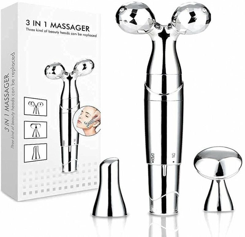 HSV ENTERPRICE 3 IN 1 MASSAGER FOR FACE 3 IN 1 MASSAGER FOR FACE Massager  (Silver)