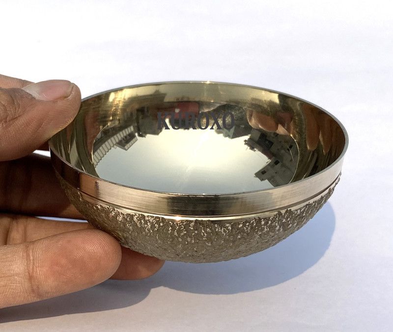 KUROXO Kansa Bronze Vatki, Natural Cup, Ayurvedic Detox Manual Foot Massager, BRN15 for Relaxation and Deep Cleaning Ancient Indian Technique (PACK OF 1) Massager  (Brown)