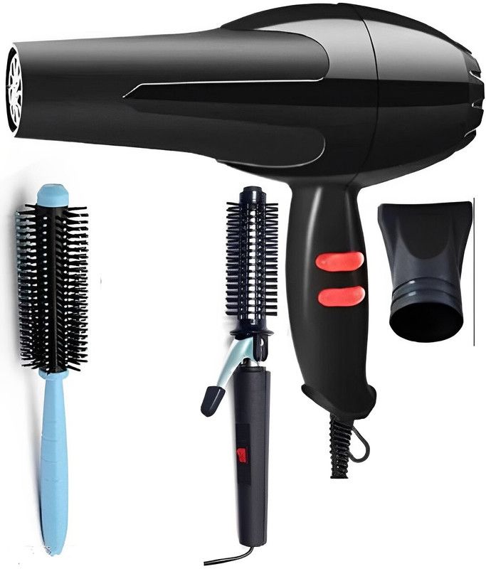 SKETCHIFY Hair dryer black with HAIR CURLING Electric hair curler and hair brush (1800 W) Hair Dryer  (1800 W, Black)