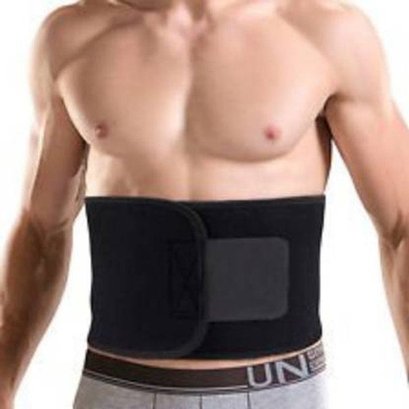 RBS New Quality (Free size) L-45 ,W-8 INCH Unisex hot shaper Sweet sweat Slimming Belt  (Black)