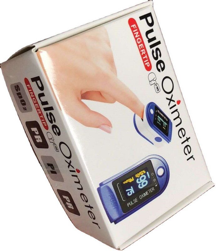 MEDGEARS Oxy meter Finger Oxygen Saturation Heart Rate Monitor Pulse Oximeter Pulse Oximeter  (White-Blue)