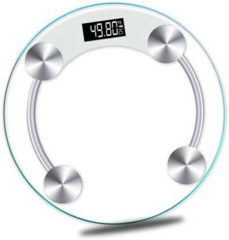 Navsatmbh Personal Human Body Weight Machine 2003A Transparent Round Glass Weighing Scale  (Multicolor)
