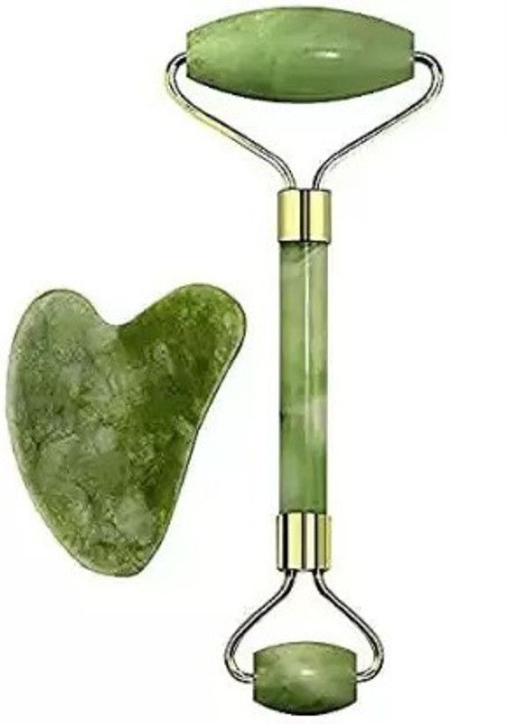 loftilus enterprise FACE ROLLER WITH STONE 1717 face roller with stone green color Massager  (Green)