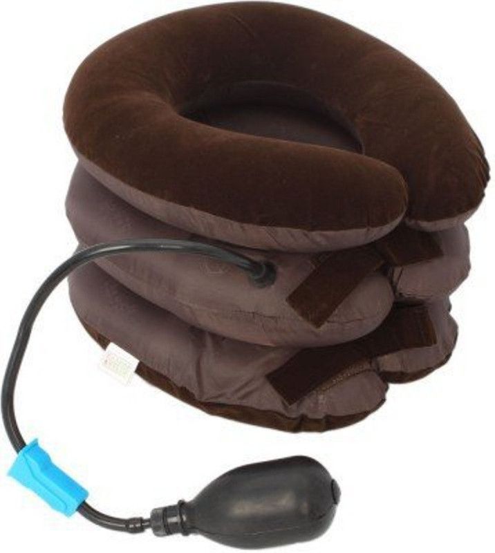 BLAPOXE Acupressure Health Care Cervical Neck Traction Device Effective and Fast Relief Neck Pain Inflatable Neck Stretcher Massager  (Brown, Black)