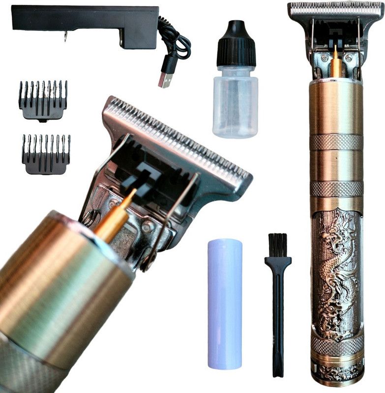 UZAN� Professional Golden t99 Trimmer Haircut Grooming Kit Metal Body Rechargeable 37 Trimmer 120 min Runtime 2 Length Settings  (Gold)