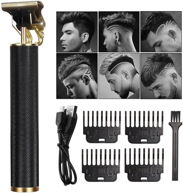 U Z A N Professional Maxtop t99 Golden Metal Body Trimmer Haircut Grooming Kit N361 Trimmer 120 min Runtime 4 Length Settings  (Multicolor)