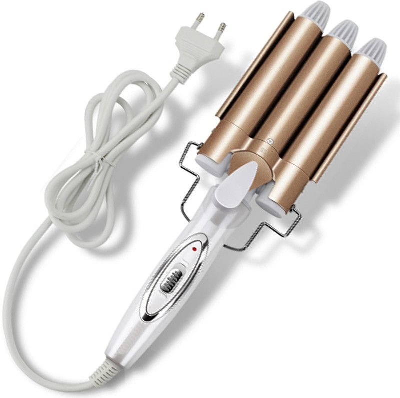 MSSM Triple Barrel Lady Professional Ceramic Anti-Static Curler Styling Tool 45W Electric Hair Curler  (Barrel Diameter: 10 cm)