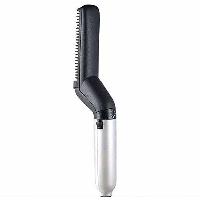 TrendShop Hair Curling Iron M Styler Men's Modelling Comb Men's Beard and Hair Curling Straightener Hair Straightener  (White, Black)