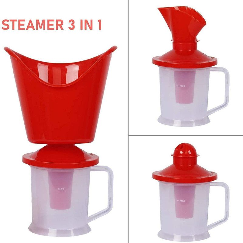 MVILAM Face , Nose , and Cough Steamer 3 in 1 Plastic Steam Vaporizer, Nozzle Inhaler , Facial Sauna, and Facial Steamer Machine for Adults and Kids (Multicolor) Vaporizer  (Multicolor)