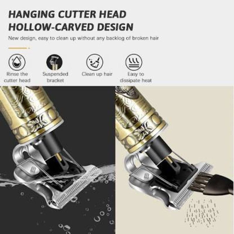 U Z A N Professional Maxtop t99 Golden Metal Body Trimmer Haircut Grooming Kit N166 Trimmer 120 min Runtime 4 Length Settings  (Gold)