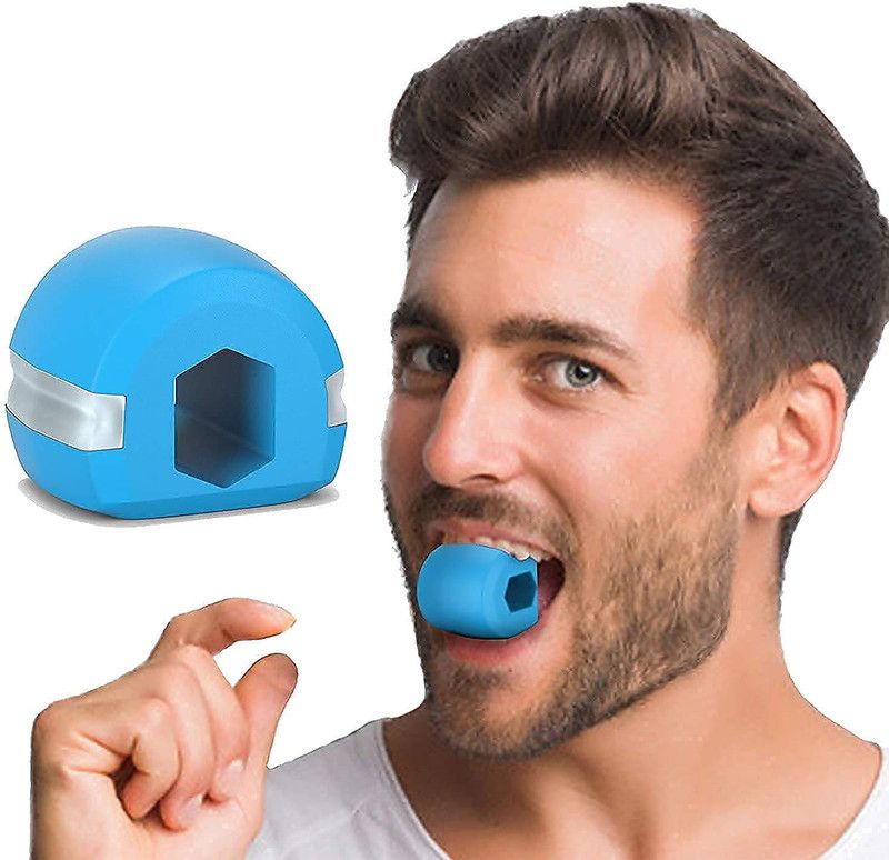 DHARA ENTERPRISE Jawline Jaw exerciser for Intermediate 40-LBS define your jawline Massager  (Blue)