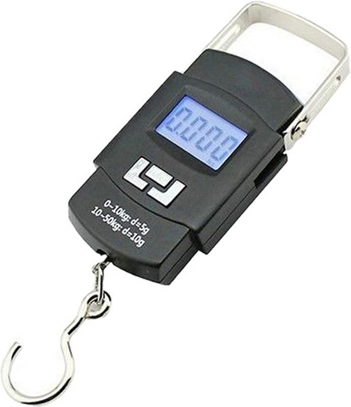 Kelo Digital Luggage Weighing Scale for Flights and Travel; Portable, Hanging Weight Machine for Bags and Baggage 50 KG /103/AKe Weighing Scale  (Black)