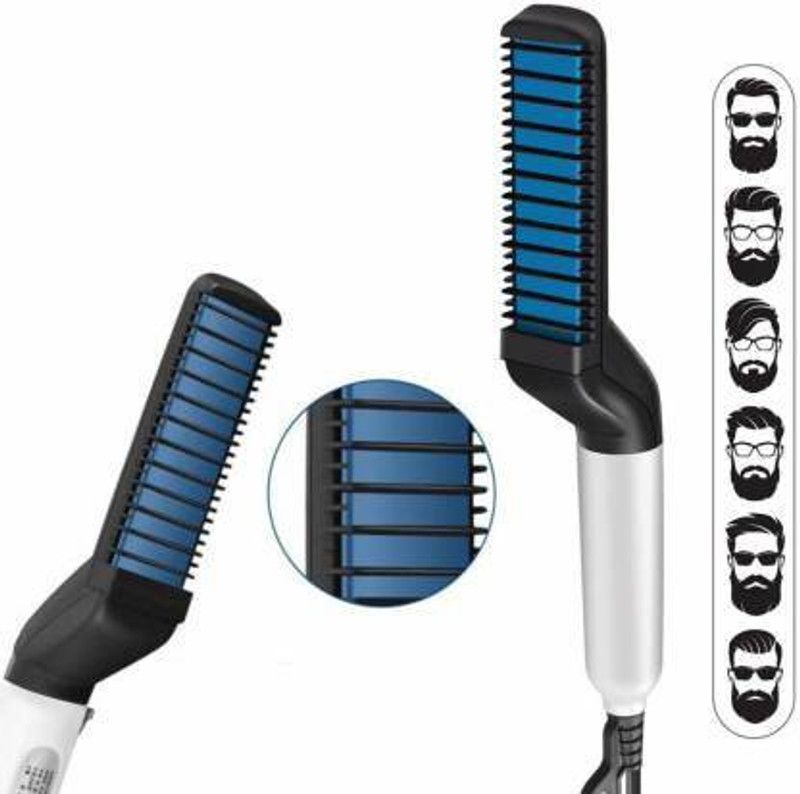 CJEN CJ_06 Multifunctional Hair Brush Beard Straightener for men Hair Straightener  (White)