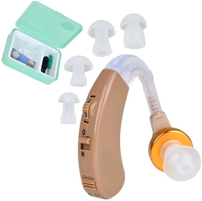 K_AXON ear care tool for hearing loss people BTE hearing aid machine for unisex adluts behind the ear Hearing Aid  (Beige)