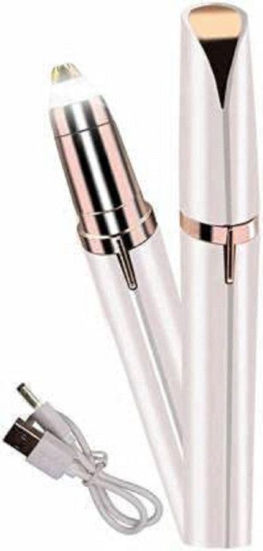 Antoniyo USB Charge Eyebrow Hair Remover,Face,Lips,Nose Hair Removal Saver, Facial Hair Trimmer 90 min Runtime 0 Length Settings  (White)