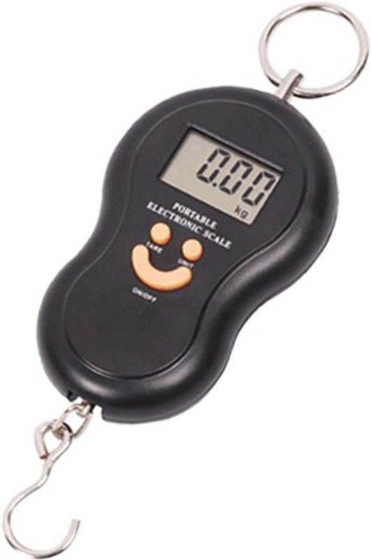 Kelo Digital Weight Machine- 10g-50Kg Digital Hanging Luggage Fishing Portable Weight Scale Taraju Tarazu Kata L/16/AKA Luggage Weighing Scale  (Black)