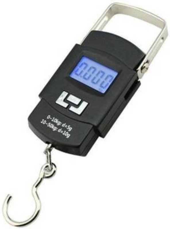 Thakran Fishing Scale, Hanging Scale, LCD Screen 110lb/50kg Portable Electronic Digital Postal Hook Luggage Shopping Spring Scale Weighing Scale  (Black)