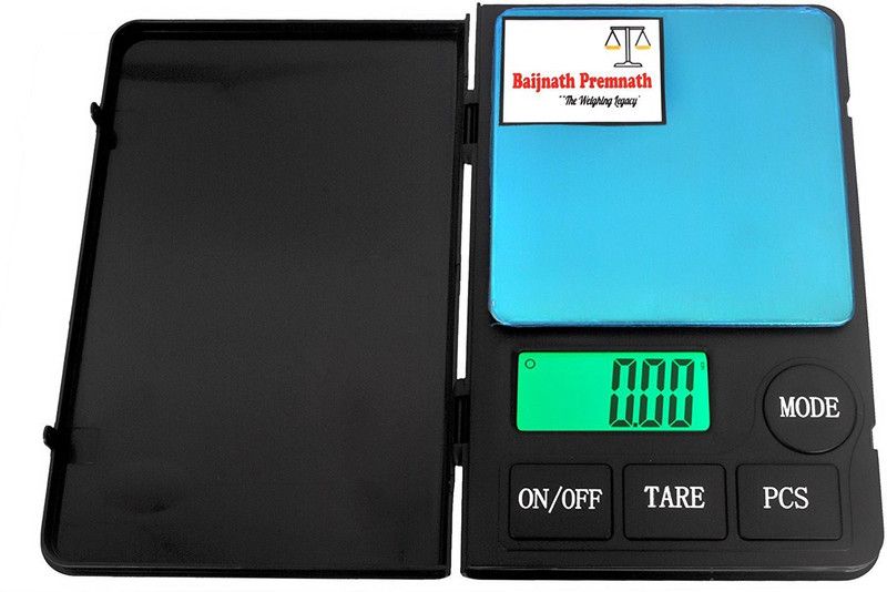 Baijnath Premnath Plastic Notebook 1kg(1000gram) x 0.01g Digital Gold and Silver Jewellery Weighing Scale(Black) {For Research} Weighing Scale  (Black)
