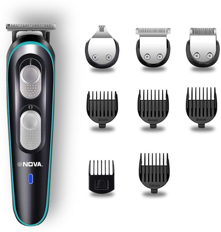 NOVA NG 1146 USB Trimmer 120 min Runtime 10 Length Settings  (Black, Blue, Silver)