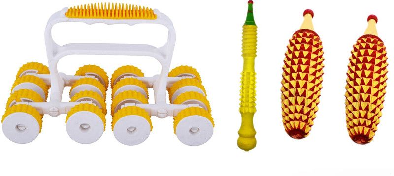 atarilights FD268 Power Body Roller massager |Karela roller | Massager stick Massager  (Yellow, Red)