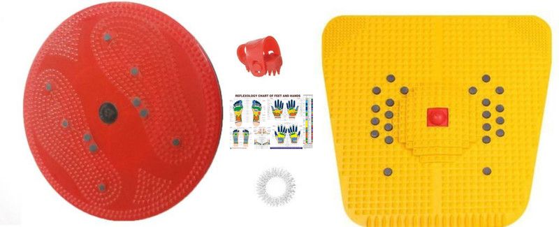 ACM 2000 284 SET Acupressure Twister Weight Reducer + Foot Mat Massager  (Multicolor)