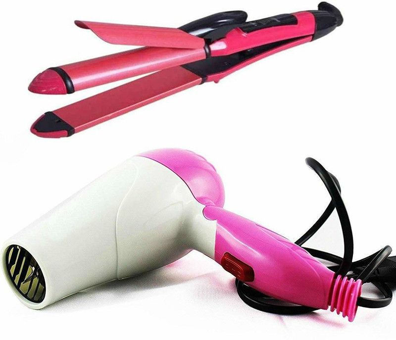 STYLATHON 2in1 Hair Curler + Straightener & hair Dryer Personal Care Appliance Combo Hair Dryer  (1000 W, Multicolor)